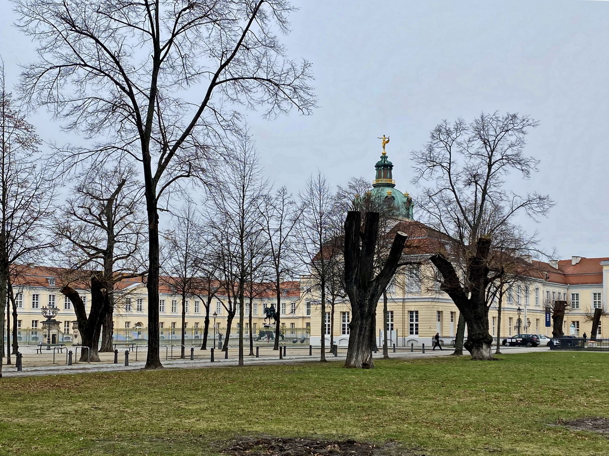 Zugangsbereich zum Schlo Charlottenburg am 03. Februar 2022 in Berlin.