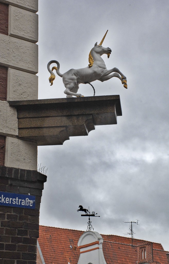 Zwei Einhrner am Sande i Lneburg. 30. Januar 2016.