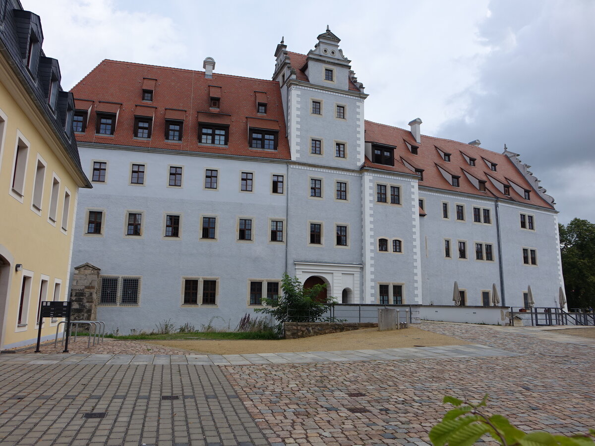 Zwickau, Schloss Osterstein, erbaut als kurfrstliche Schlossanlage von 1587 bis 1590 (13.08.2023)