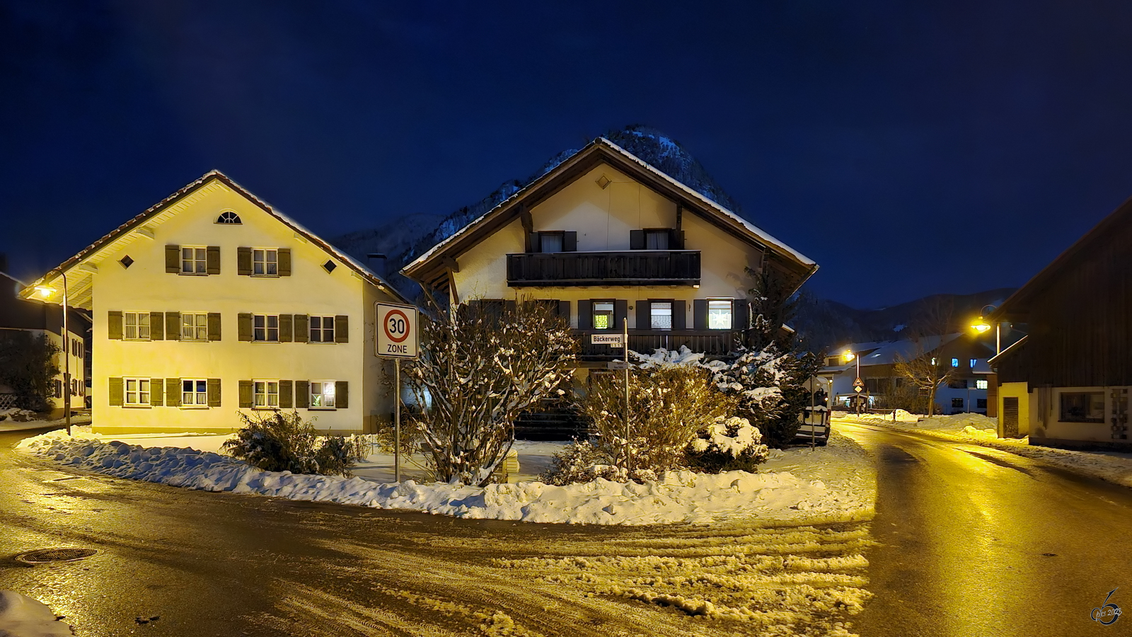 Ein abendlicher Winterspaziergang durch Pfronten-Steinach. (November 2023)