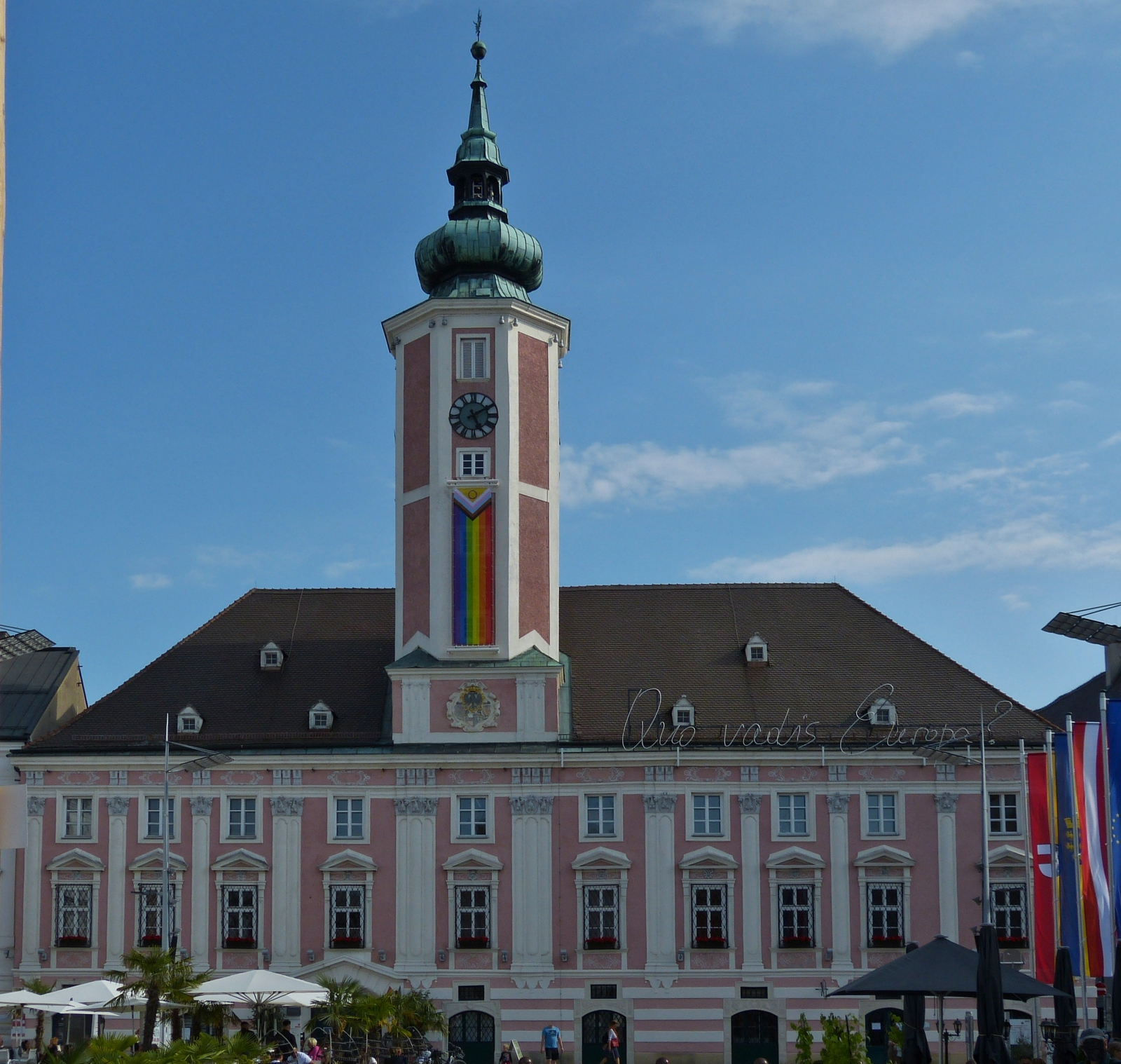 Rathaus von St. Plten am Rathausplatz. 03.06.2023