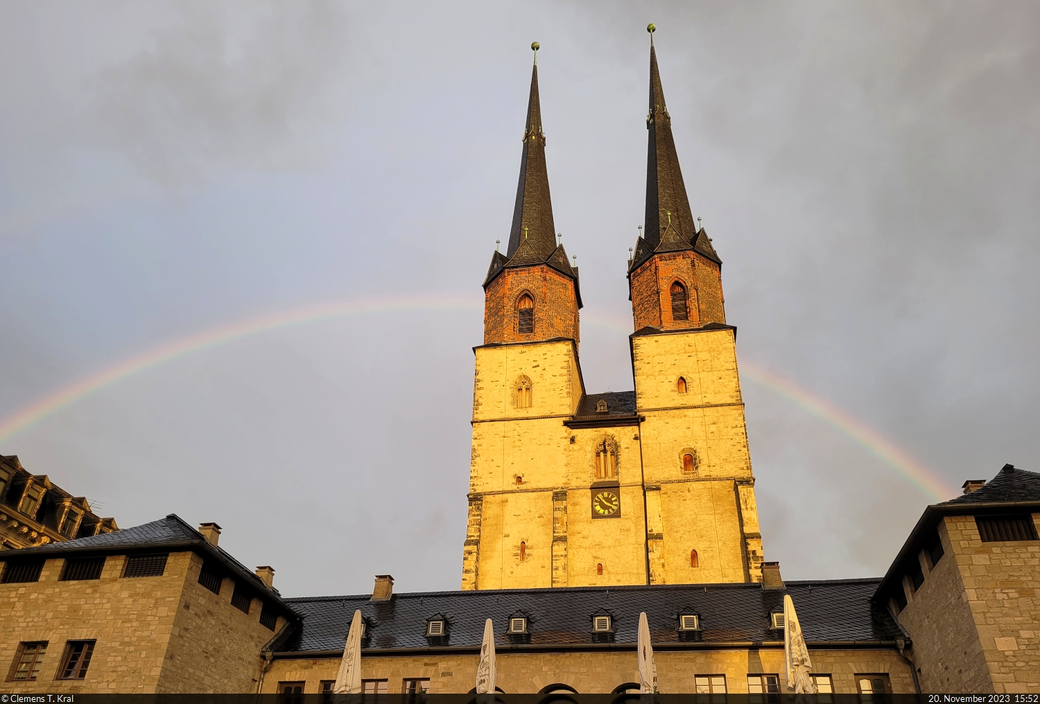 Regenbogen ber der Marktkirche von Halle (Saale).

🕓 20.11.2023 | 15:52 Uhr