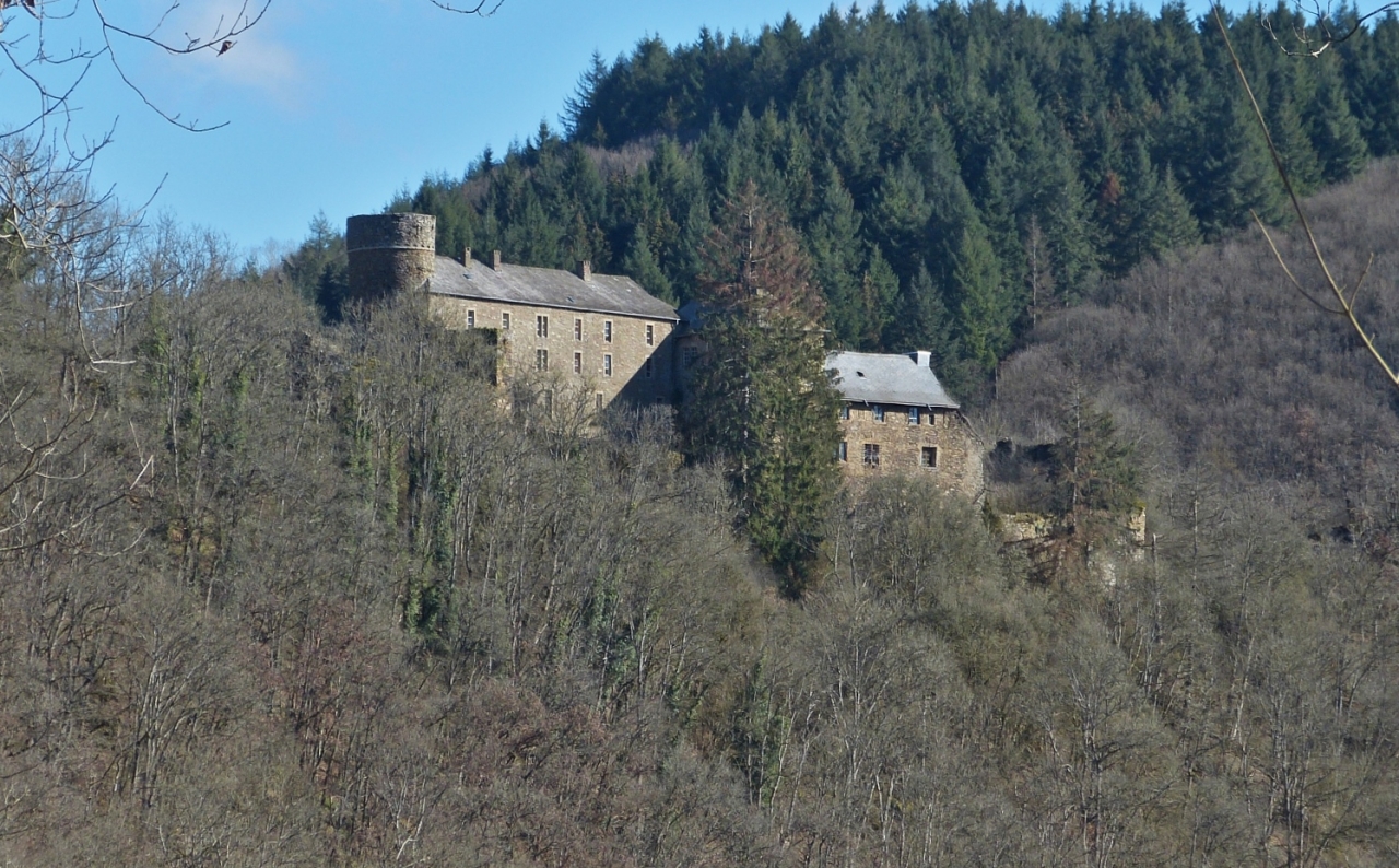 Vom Fahrradweg Wilwerwiltz – Kautenbach aus, habe ich die Schttburg, whrend einer Wanderung, hoch auf dem Felsen fotografiert. 02.2023