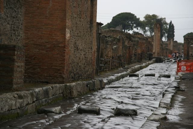 2000 Jahre altes rmisches Pflaster. Pompeji, 21.10.2007