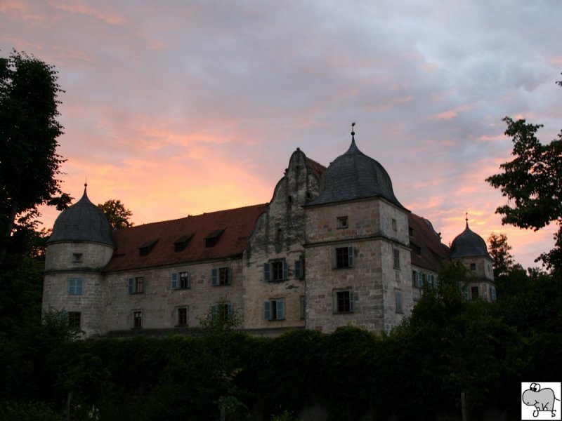 Abendstimmung am 8. Juli 2008 am Wasserschlo in Mitwitz (Landkreis Kronach).