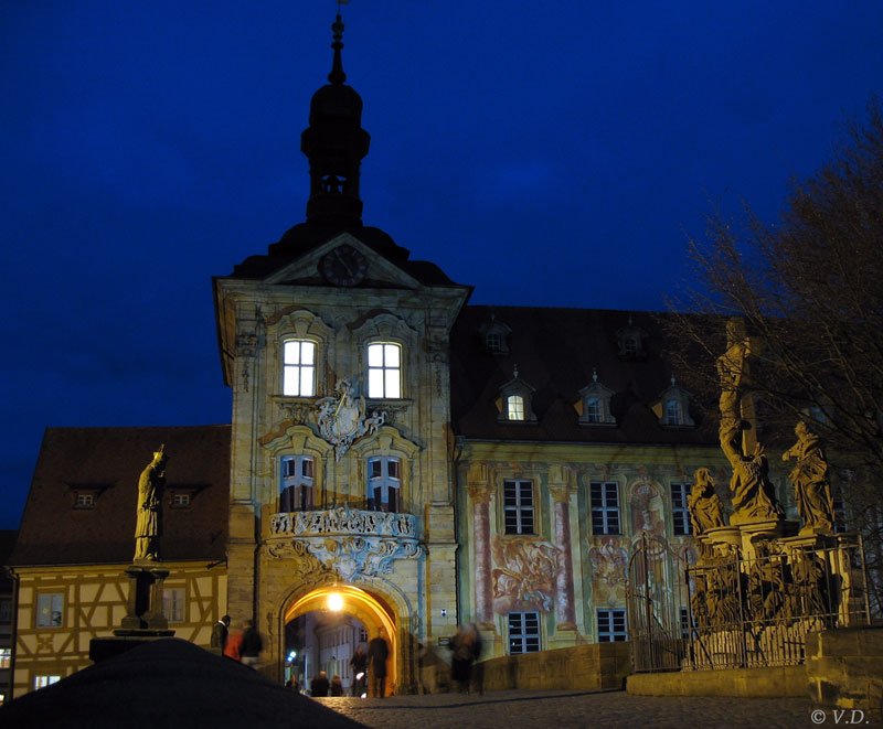 Abendstimmung am Alten Rathaus, Obere Brcke - Bamberg, 21.12.2006
