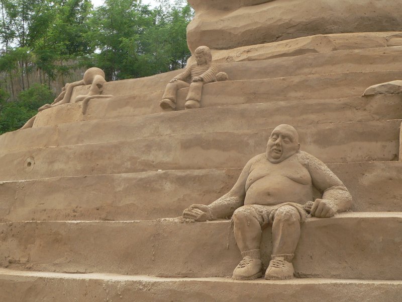 Allerlei lustige Figuren waren zu sehen. Sandsation 2006, Berlin