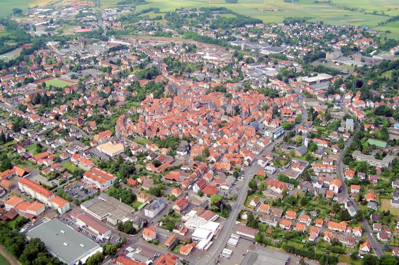 Alsfeld - Luftaufnahme im Juni 2005