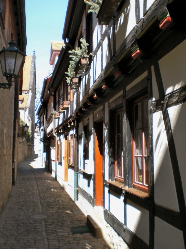 Alt-Erfurt, Gasse am Augustinerkloster, Frhjahr 2007