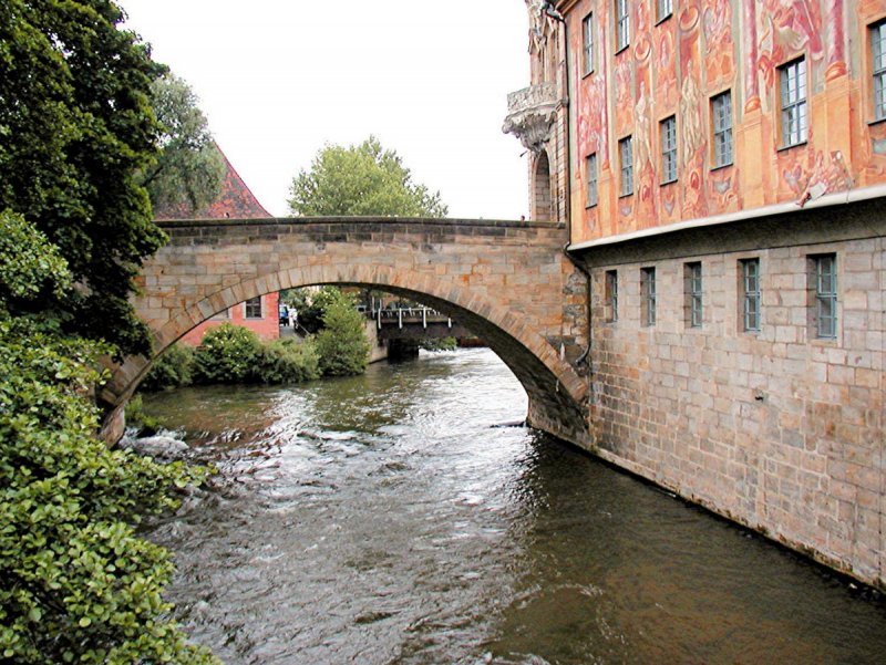 Alte Steinbrcke Bamberg Sommer 2002