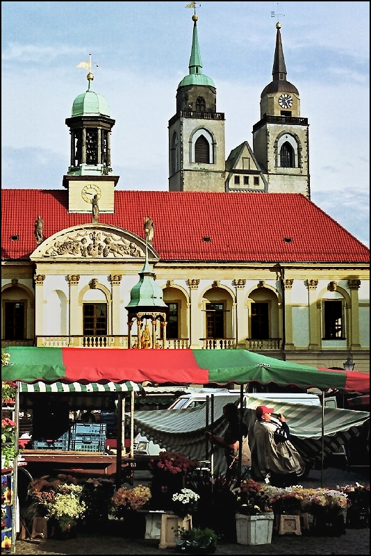 Alter Markt, Rathaus und Johanniskirche (September 2004)