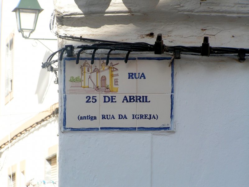 ALVOR (Concelho de Portimo), 09.02.2005, Straenschild