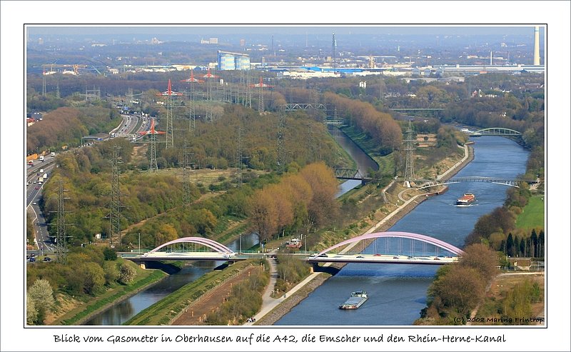 Aussicht vom Gasometer in Oberhausen.