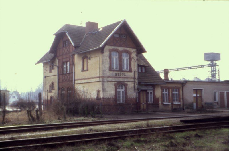 Bahnhof Kltz/Meckl. um ca. 1990 an der Bahnstrecke 6931, Grevesmhlen-Kltz.