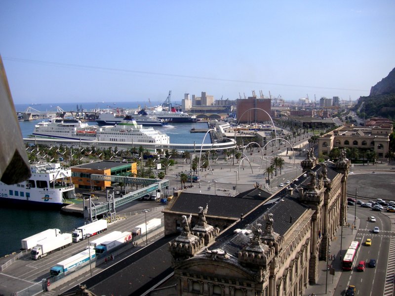 BARCELONA (Provincia de Barcelona), 05.06.2006, Blick von der Kolumbusstatue