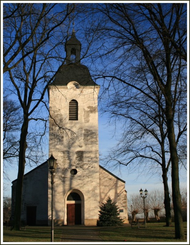 Barocke Dorfkirche von Friemersheim in Duisburg (Rheinhausen). 1147 urkundlich erwhnt.