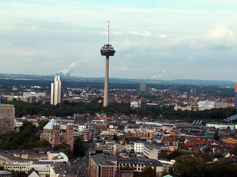 Bei einem Besuch in Kln aufgenommen vom Dom blick auf die Stadt und Fernsehturm