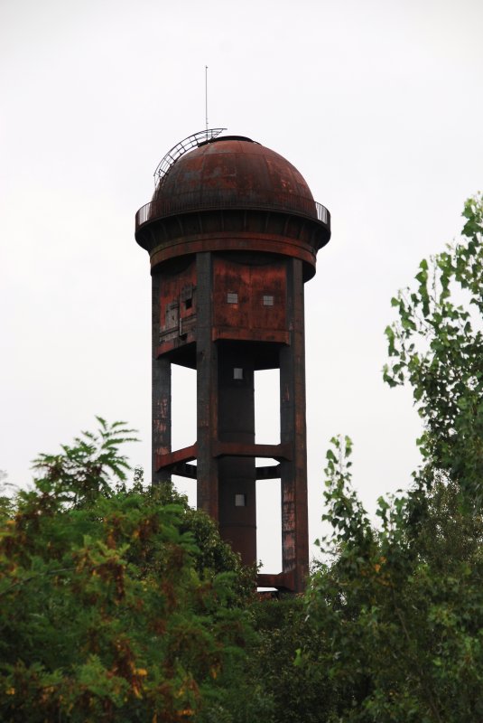 BERLIN, 10.08.2009, Natur-Park Sdgelnde im Stadtteil Schneberg (der Park erstreckt sich ber das Gelnde des ehemaligen Rangierbahnhofs Tempelhof und zeichnet sich durch die Kombination von verfallenden Eisenbahnanlagen, Naturschutz und neuen Kunstobjekten aus)