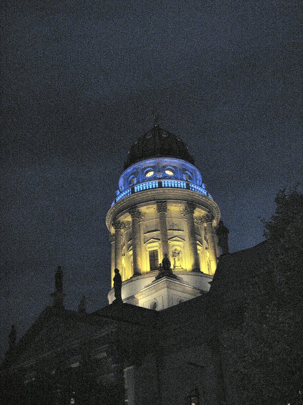 Berlin - Gendarmenmarkt, Lichtfestival am 25. 10. 2008