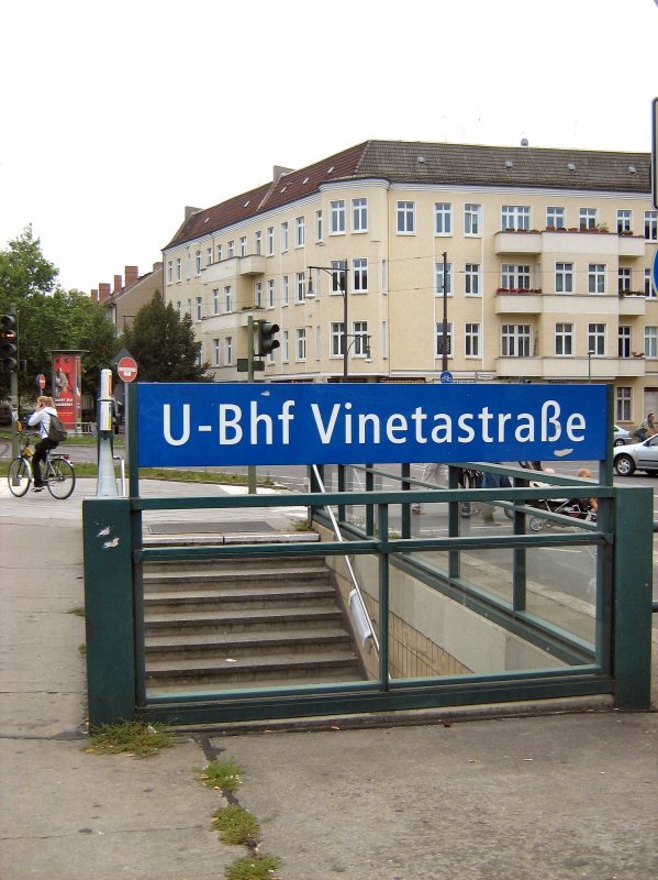 Berlin-Pankow, am U-Bahnhof Vinetastra3,
1. September 2008