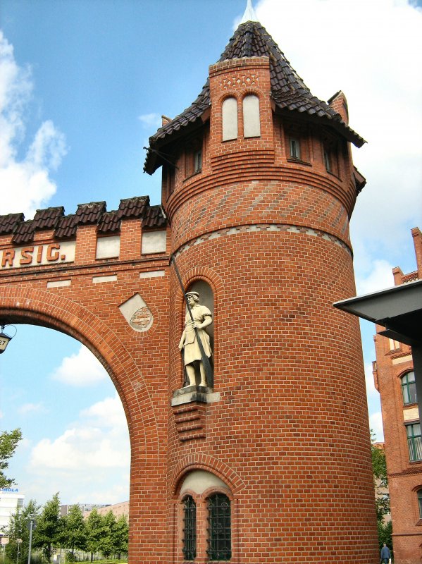 Berlin-Tegel, Detail Borsig-Tor, Aufnahme Herbst 2007