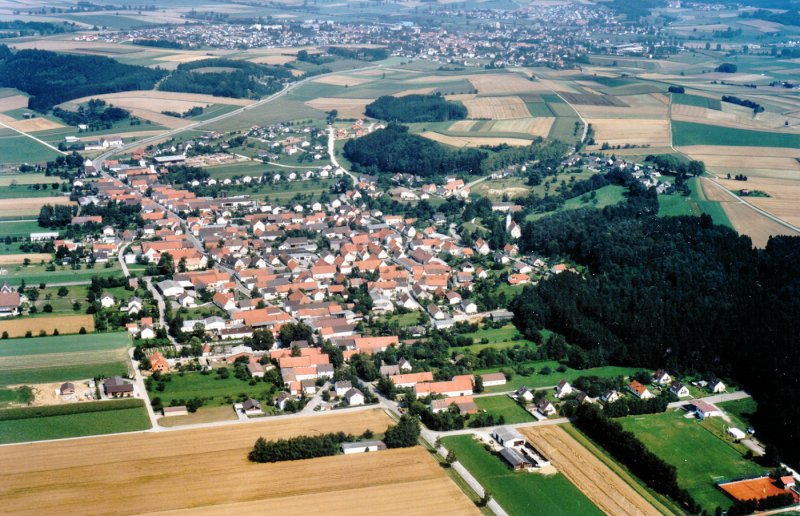 Binswangen, Luftaufnahme vom 11.08.1986