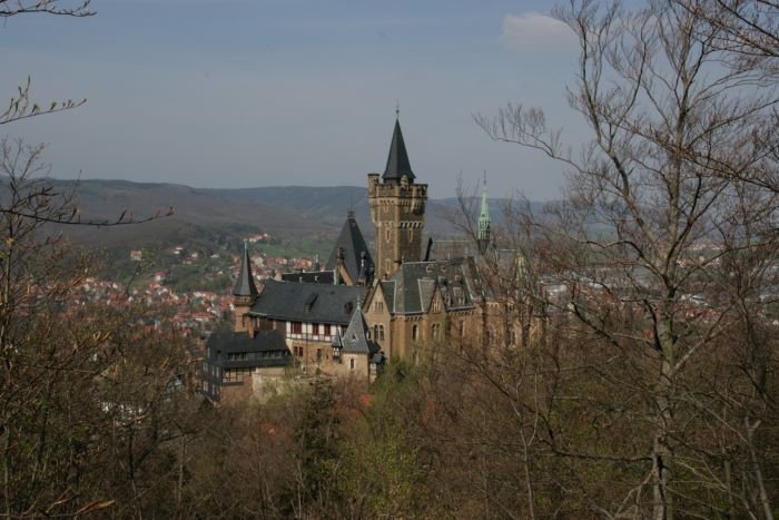 Blick vom Agnesberg auf das Schlo Wernigerode.