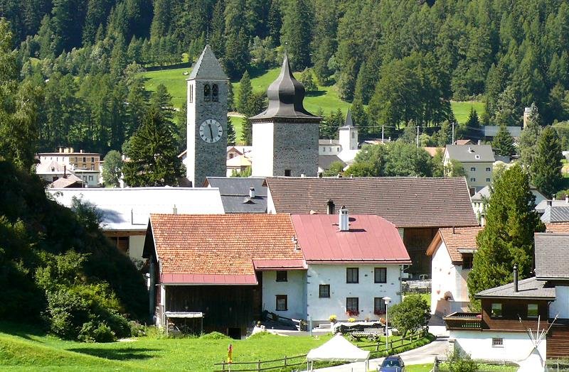 Blick auf alten Ortsteil Susch am 19.08.2008