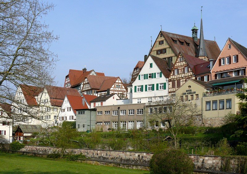 Blick auf die Altstadt in Bietigheim/Bissingen am 18.04.2008