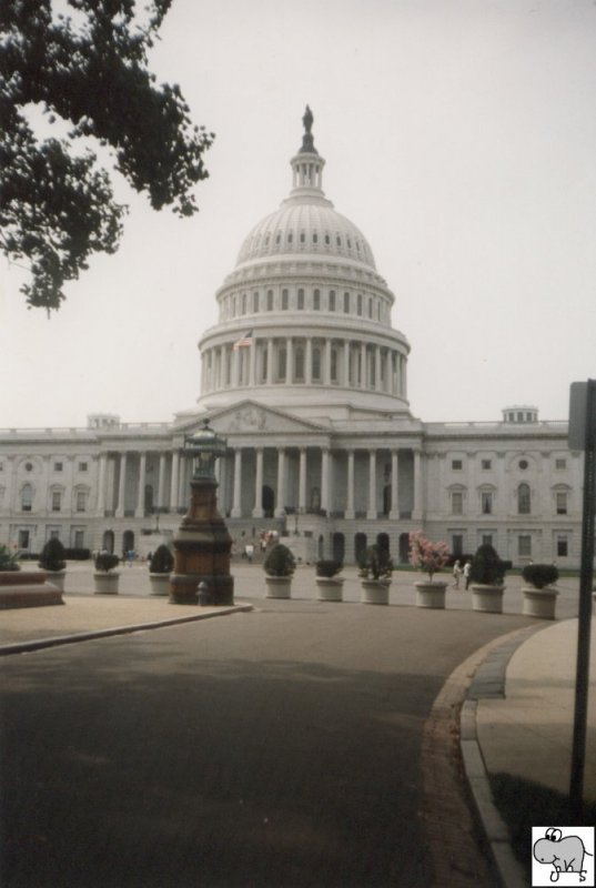 Blick auf das Capitol der USA. Die Aufnahme entstand whrend unserer USA Reise 1997.