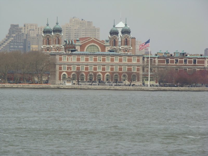 Blick auf Ellis Island am 08.04.08