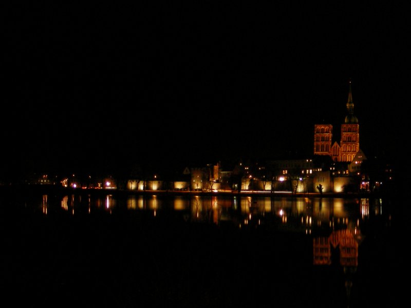 Blick auf die Stadtmauer von Stralsund am 15.12.2007