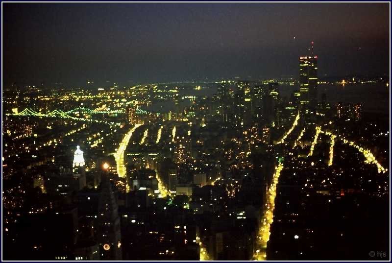 Blick von der Aussichtsplattform des Empire State Building (24. August 1980)