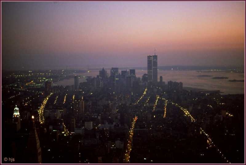 Blick von der Aussichtsplattform des Empire State Building (24. August 1980)