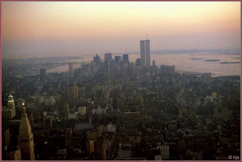 Blick von der Aussichtsplattform des Empire State Building (24. August 1980)