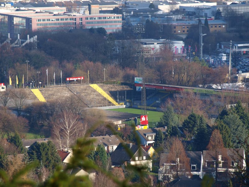 Blick im Herbst 2008 vom Lousberg in den Aachener Tivoli.Hier wird nur noch die Rckrunde 08/09 gespielt, dann ziehen die Alemannen in Ihr neues Stadion neben dem Reitstadion.  