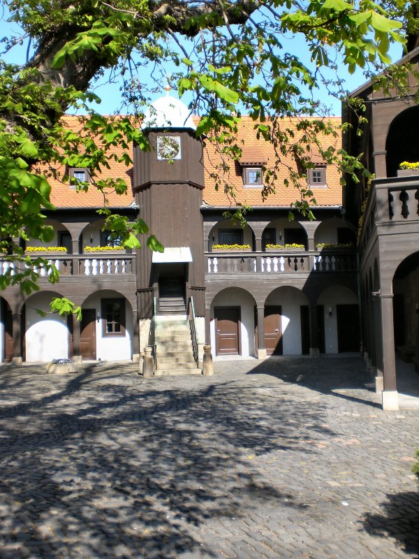 Blick in den Innehof des Augustinerklosters in Erfurt, Sommer 2007