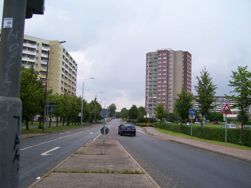 Blick in die Moskauer Strae in Erfurt; 09.07.2007