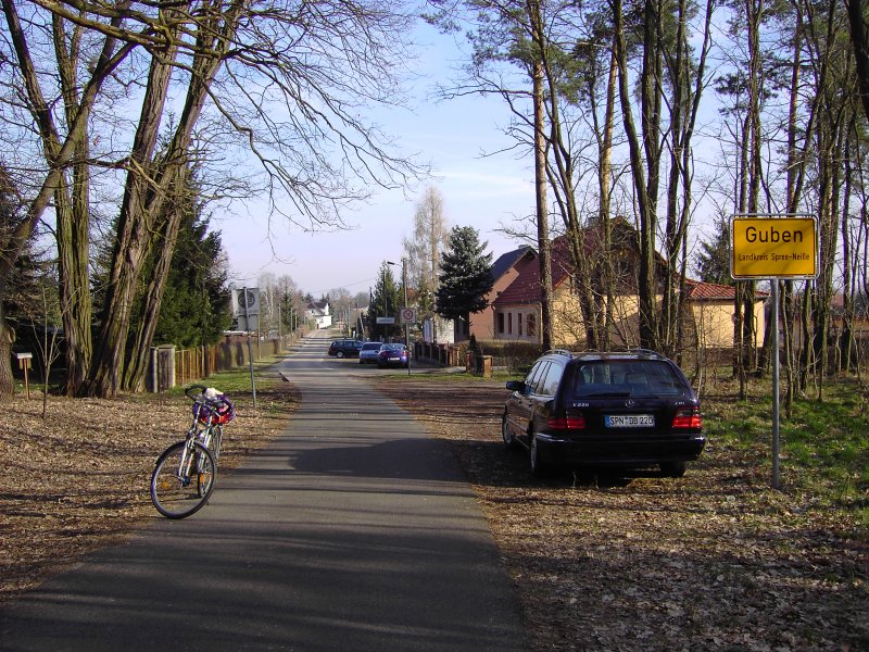 Blick in den Ortsteil Kaltenborn von der Verbindungsstrae Guben - Kerkwitz