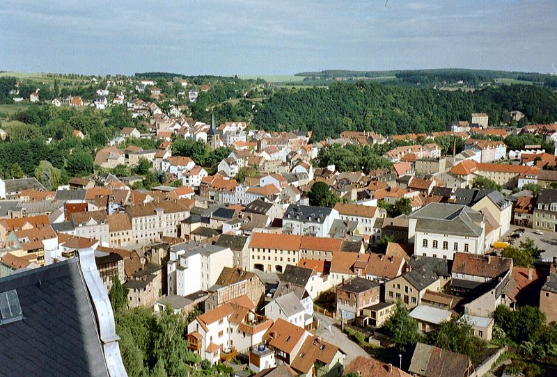 Blick von der Osterburg auf Weida, Thringen