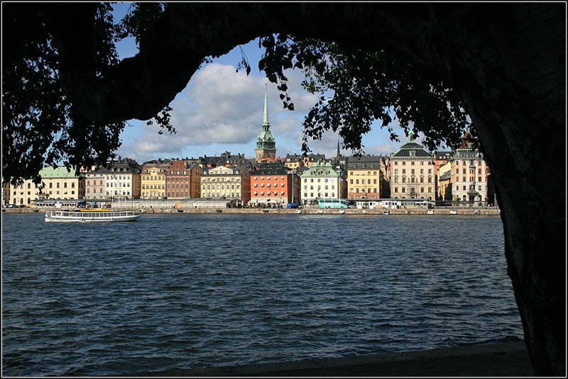 Blick von Skeppsholmen auf Gamla stan, der Altstadt von Stockholm. 18.08.2008 (Matthias)