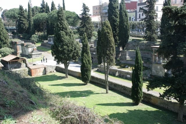 Blick ber das antike Pompeji; 29.03.2008