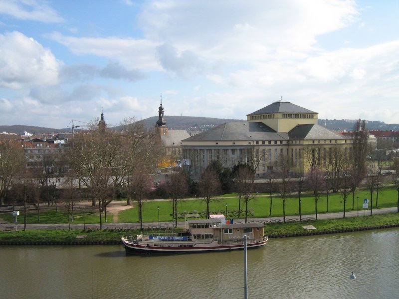 Blick ber die Saar,Saarbrcken am 21.03.2007