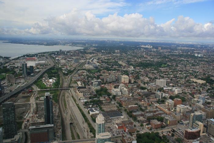 Blick ber den Westteil von Toronto.