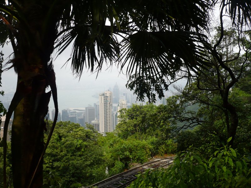 Blick vom Victoria Peak auf Hong Kong Island. 09/2007