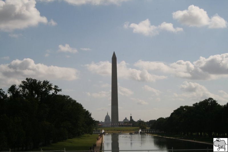 Blick vom Washington Memorial ber die Mall in Washington D.C. am 21. September 2008.
