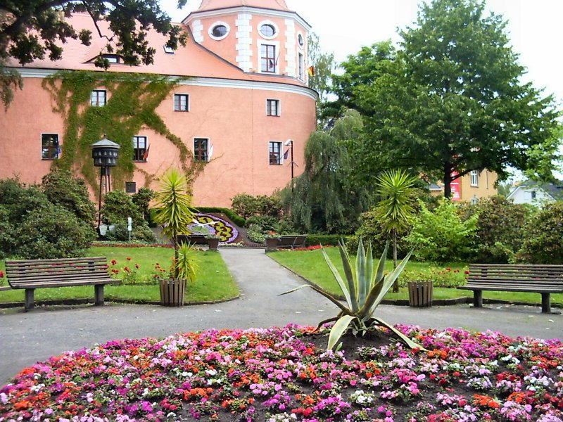 Blick zur Blumenuhr Zittau, 2005