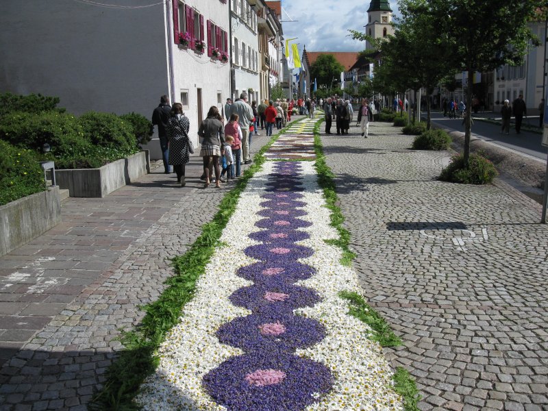 Blumenteppich in Hfingen aufgenommen am 11.06.09 Fronleichnam.
