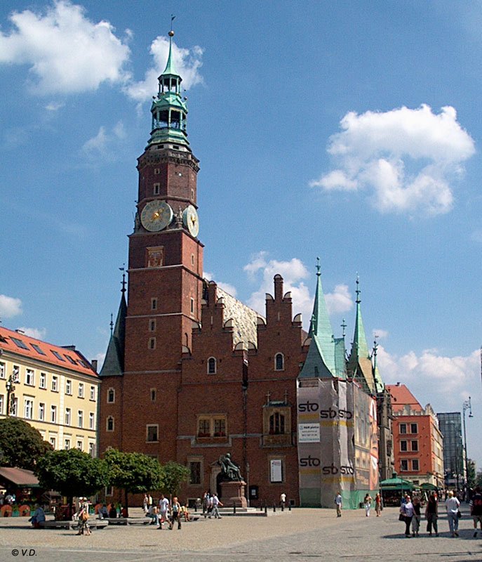 Breslau (Wroclaw), Rathaus (Ratusz), 11.08.2004
