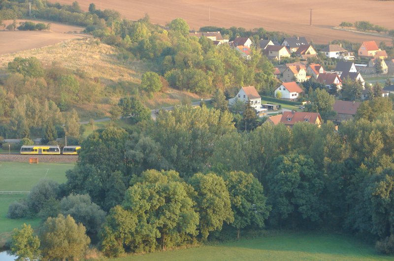 Burgenlandkreis - Blick vom Kloster Zscheiplitz auf Balgstdt - Foto vom 19.09.2009
